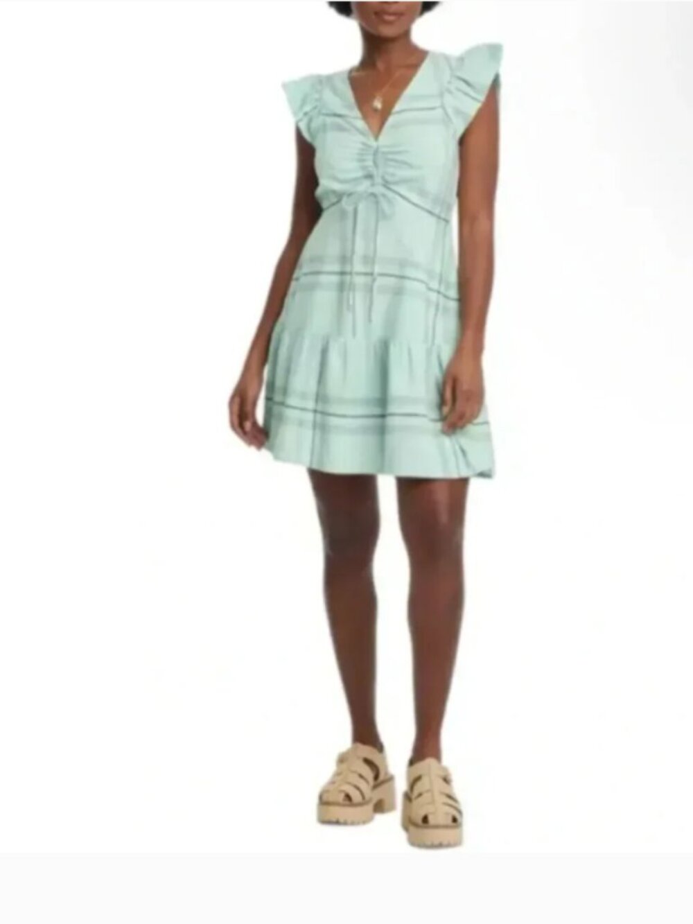 Universal Thread Flutter Sleeve Mini Skater Dress; Size Large; NWT